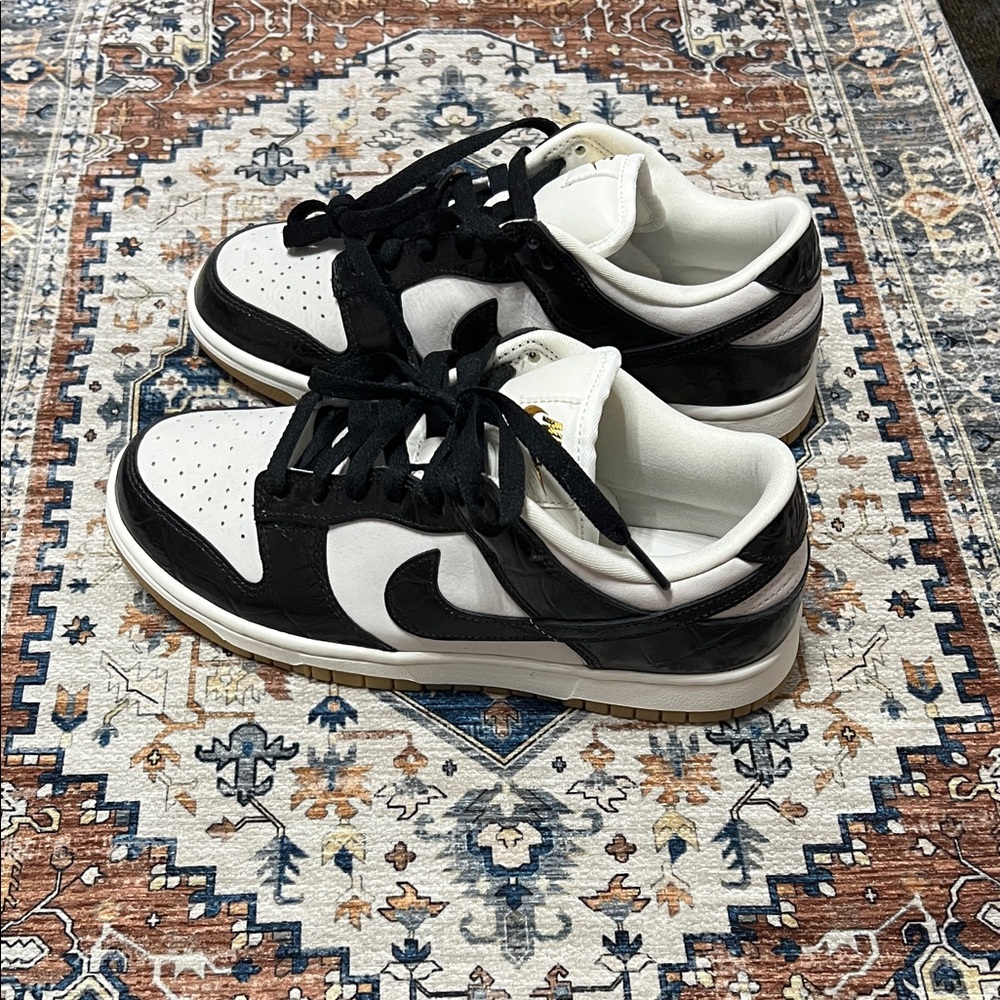 Nike Black and White Dunk Low LX Women’s Sneakers